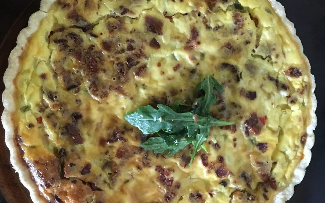 Goat Cheese & Bacon Tart with Arugula Salad