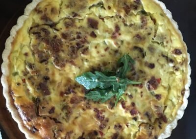 Goat Cheese & Bacon Tart with Arugula Salad