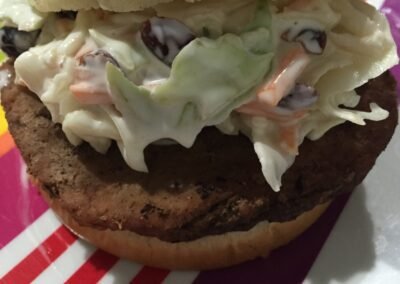 Cranberry Apple Coleslaw Topping for Pork Burger