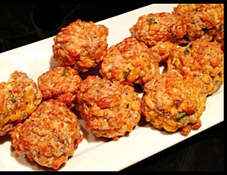 Spicy Cheddar Cheese Sausage Balls